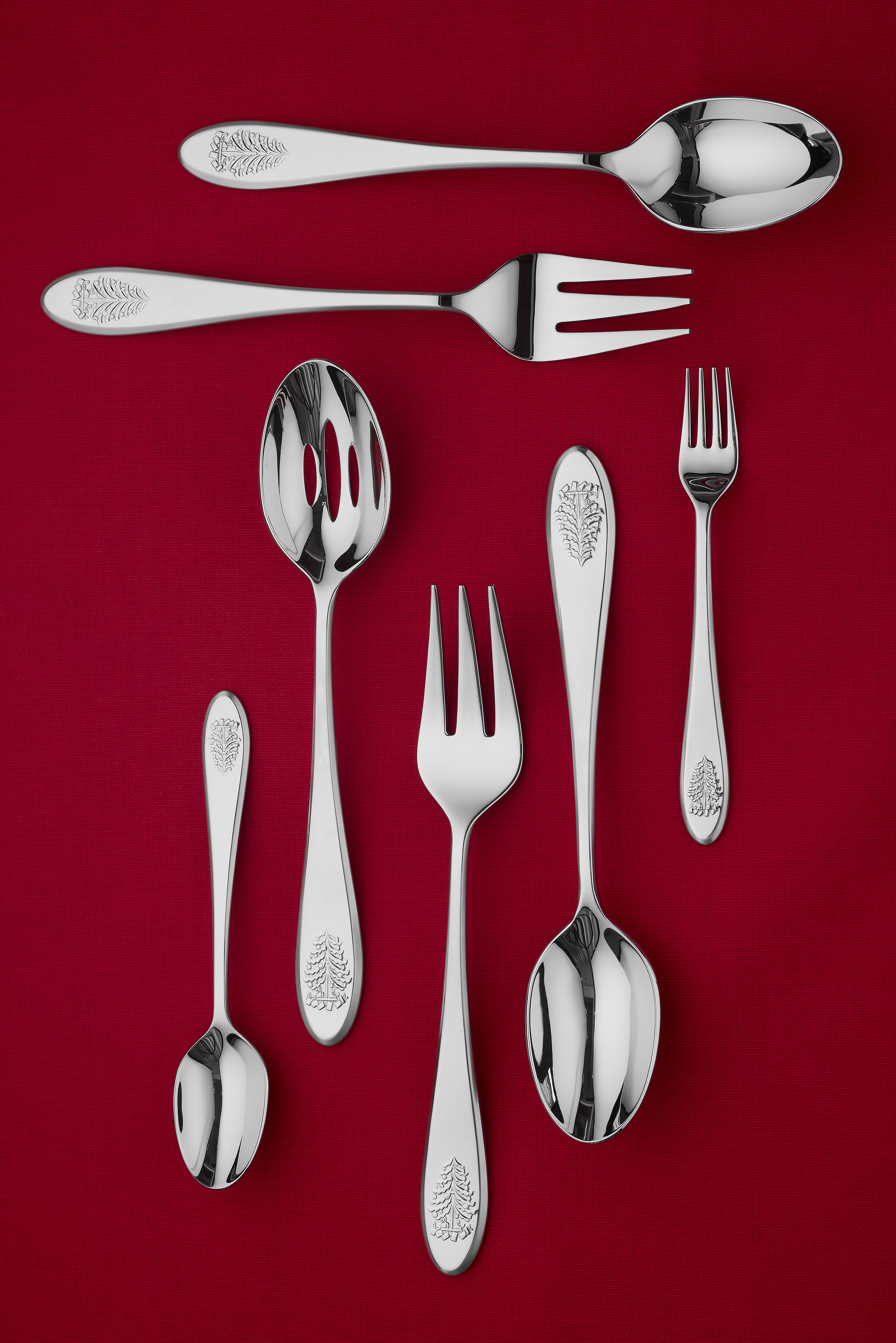 Christmas Tree Salad Server Set image number null